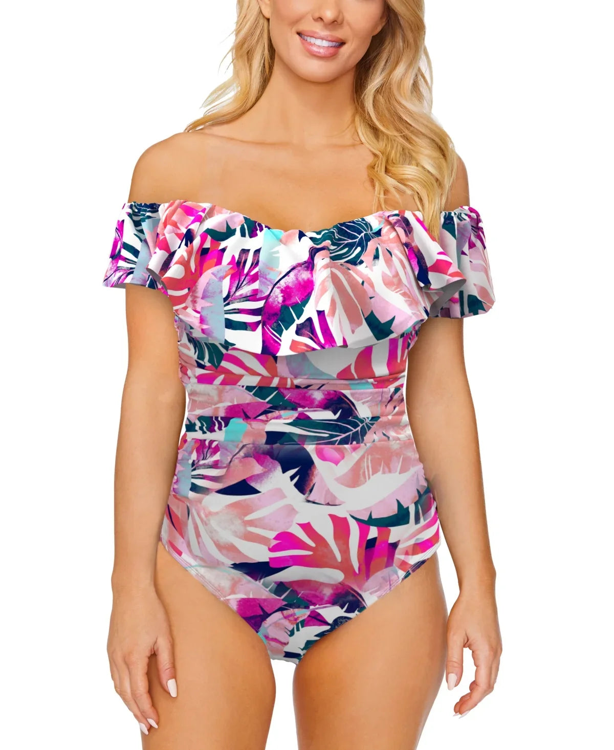 La Flor One-piece Sizewimsuit In Ivory
