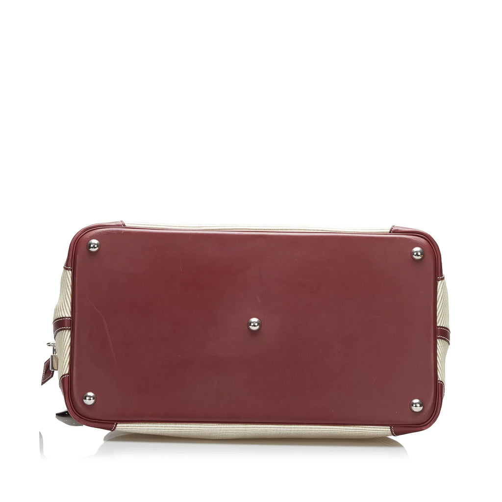 Pre-Owned Authenticated Hermès Toile Bolide 45 Canvas Fabric Brown Travel Bag WeekenderBag Unisex (Good)