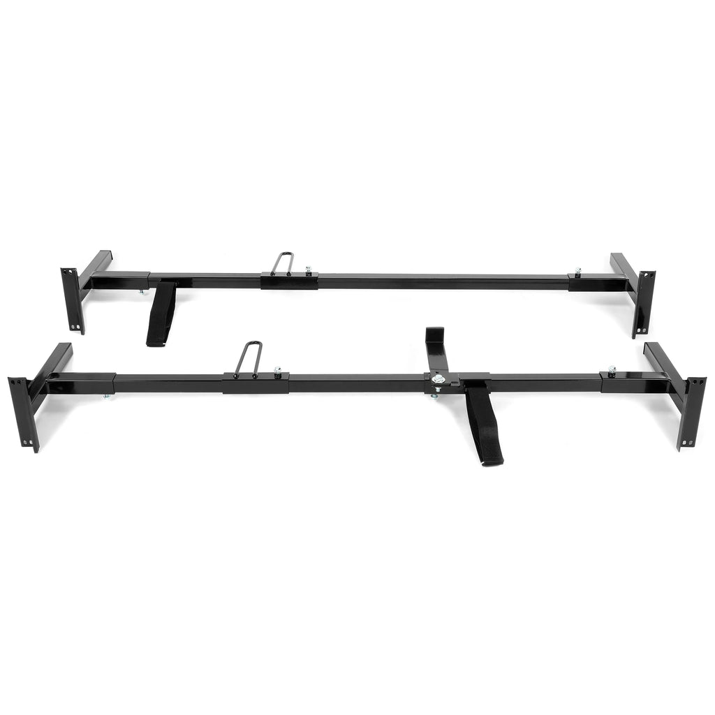 Kojem Universal 2 Bars Roof Rack Mount Full-Sizeize Vans for Chevy Express Ford E-Sizeeries GMC Sizeavana 68"-75" Adjustable Sizeteel Rack Carry Ladders