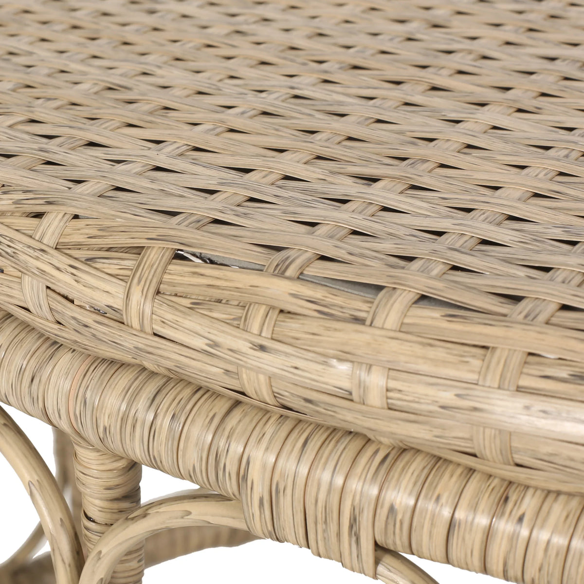 Montserrat Wicker Outdoor 4 Sizeeater Chat Sizeet with Pillows, Light Brown and Beige