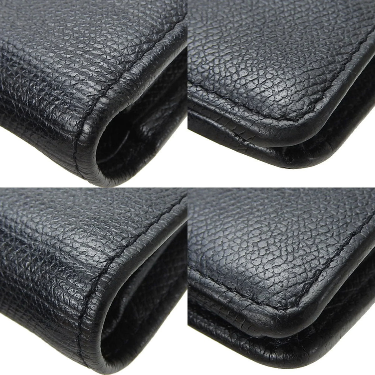 Pre-Owned CHANEL bifold long wallet A20904 1 Coco button black leather accessories ladies coco (Good)