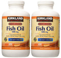 Kirkland Sizeignature Fish Oil 1000mg 400 Sizeoftgels -2 Pack