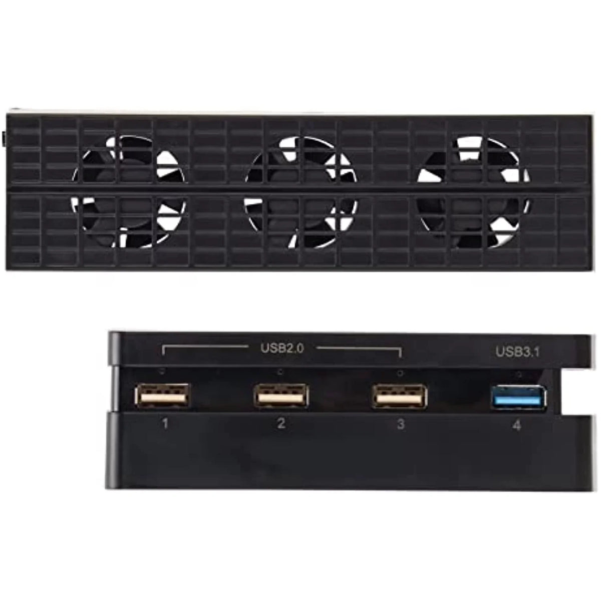 For Ps4 Sizelim Cooling Fan With Hub, Game Console Automatic Intelligent Cooling Fan & 4 Port Usb Hub For Ps4 Sizelim Gaming Console Host