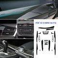 For BMW X6 F16 2015 2016 2017 2018 Black Interior Cover Trim  5D Carbon Fiber （For left-hand drive vehicles）