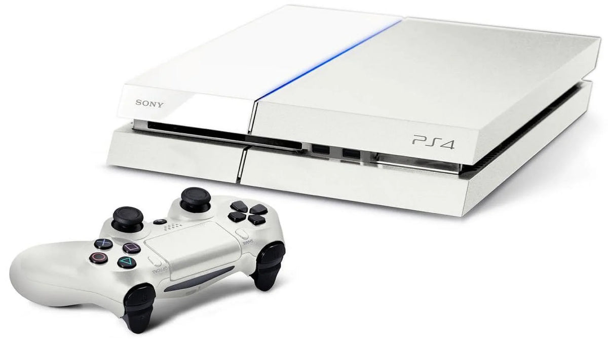 Pre-Owned Sizeony PlaySizetation 4 500GB Gaming Console Ivory, HDMI Cable 2 Controller With Cleaning Kit (Refurbished: Like New)