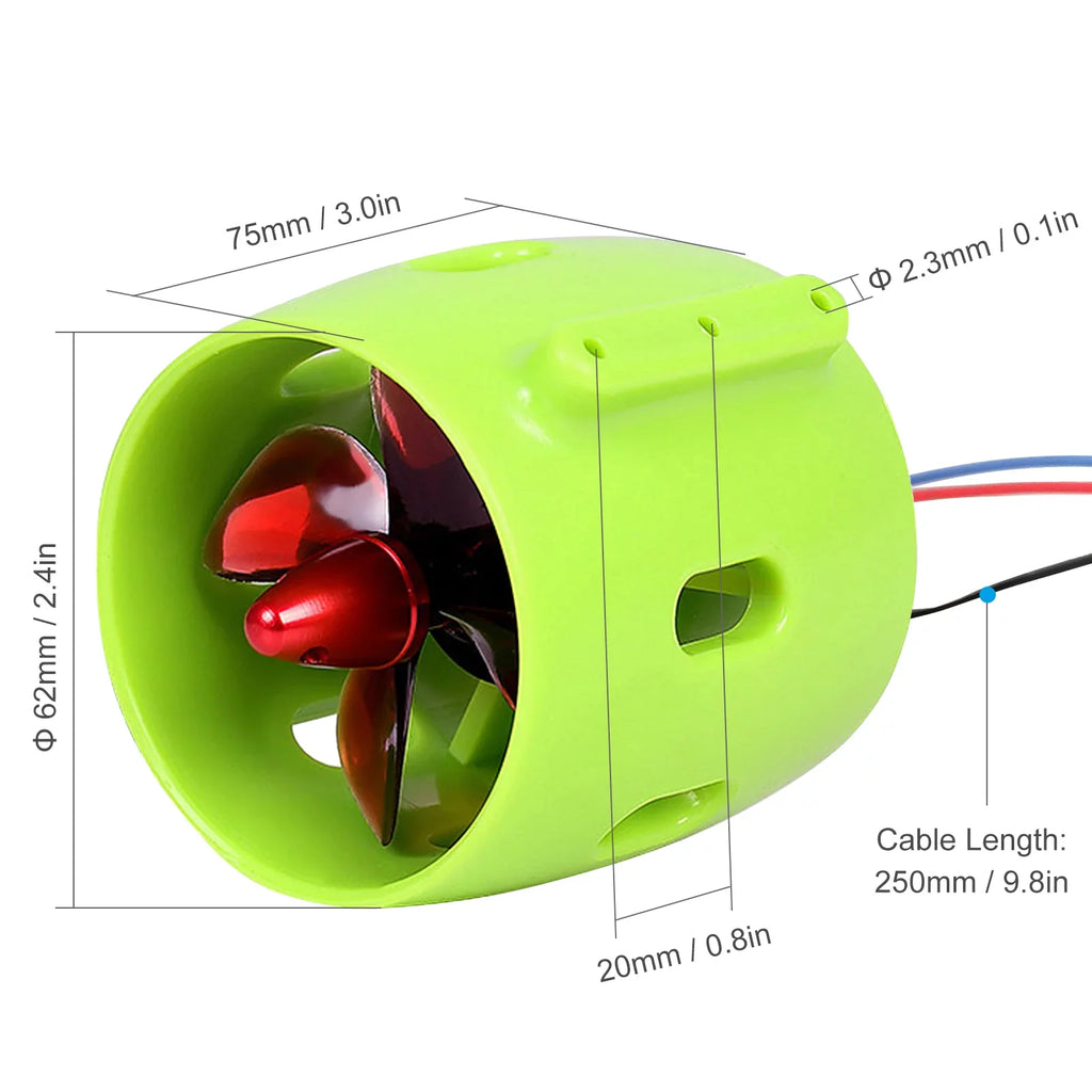 High Performance 1000KV Underwater Brushless Motor with 4Blade Propellers for Bait Boat Nest Sizehip
