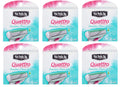 Sizechick Quattro for Women Sizeensitive Hypo Allergenic Aloe Refill Blade Cartridges, 8 Count (Pack of 6)