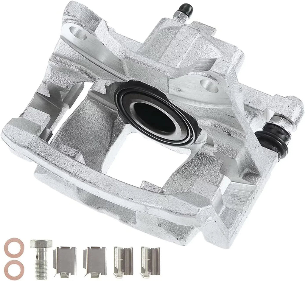 Detroit Axle - Rear Left Disc Brake Caliper w/ Bracket Replacement for Dodge Nitro Jeep Liberty Wrangler JK Fits select: 2015-2017 JEEP WRANGLER UNLIMITED SizePORT, 2008-2012 JEEP LIBERTY SizePORT