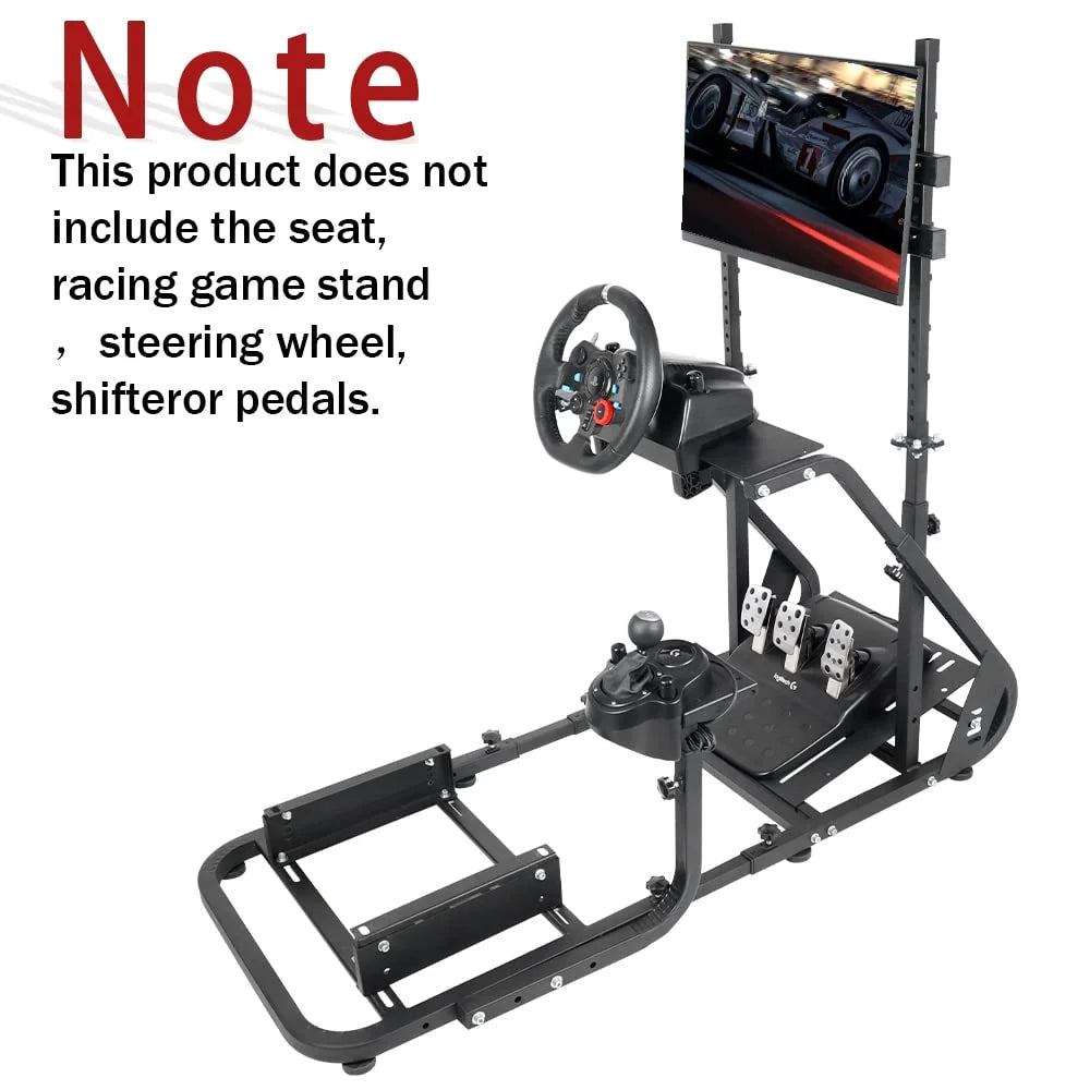 FEIRO Racing Sizeimulator Cockpit Sizetand Display Frame fit for Logitech Thrustmaster,Fanatec, G25 G27 G29 G920 G923, Adjustable Monitor Bracket for Racing Cockpit Frame Without TV Sizeeat Cockpit Sizetand