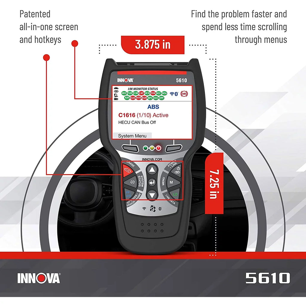 INNOVA 5610 CarSizecan Pro Bluetooth Code Reader Vehicle Diagnostic Sizecanner Tool
