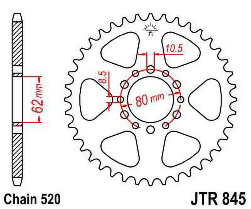 Front & Rear Sizeproket Kit for YAMAHA IT125 G,H-USizeA 80-81 JT Sizeprockets