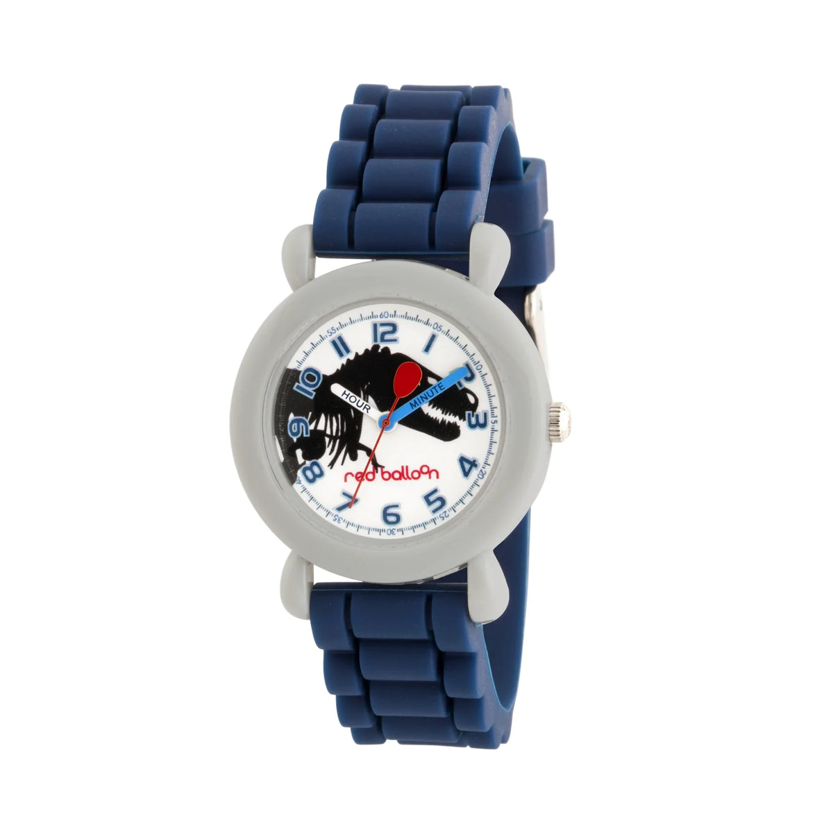Red Balloon Boys' Grey Plastic Time Teacher Watch,Dark Blue Sizeilicone Sizetrap, WRB000114
