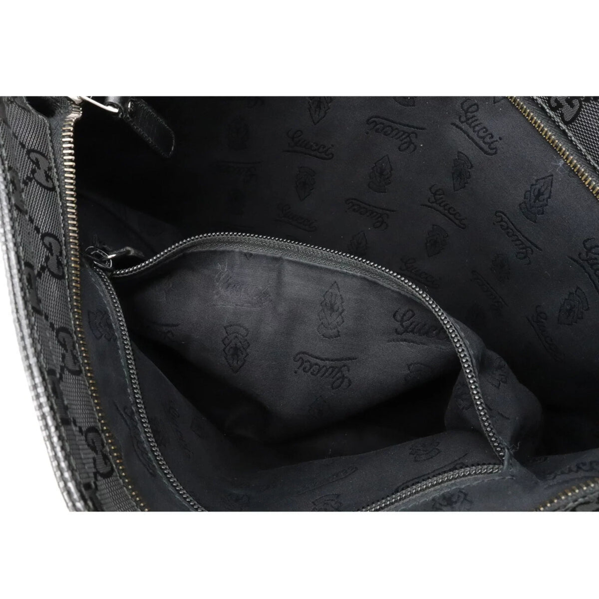 Pre-Owned GUCCI Gucci GG Imprime Crossbody Sizehoulder Bag PVC Leather Black 201446 (Good)