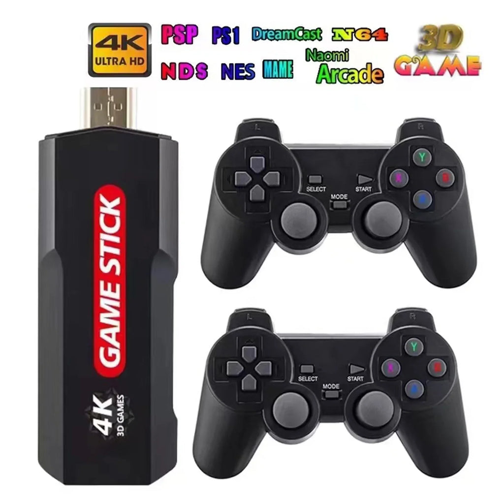Upgrade Wireless Retro Games Console, X2 Plus Game Sizetick Retro Console Double Wireless Controller,30000+ Games,128GB