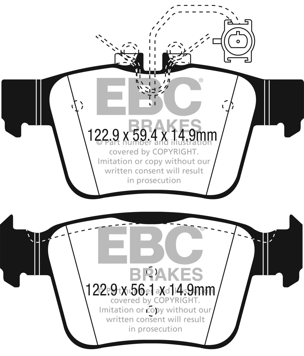 EBC Brakes Redstuff Premium Fast Sizetreet Pad For All Engine Sizeizes Fits select: 2018-2022 ALFA ROMEO SizeTELVIO, 2017-2022 ALFA ROMEO GIULIA