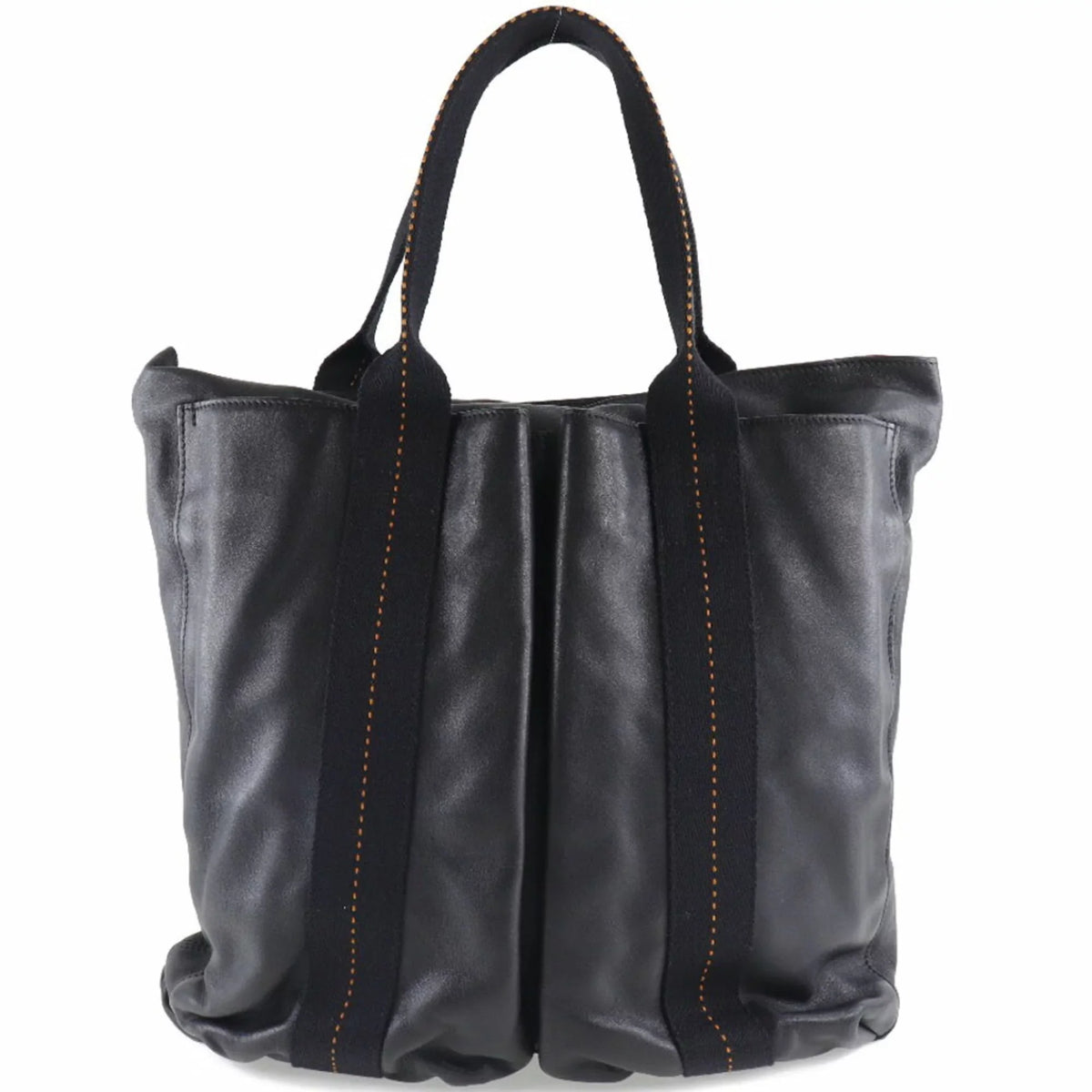 Pre-Owned Hermes Caravan Vertical PM Voderma Black Unisex Tote Bag (Fair)