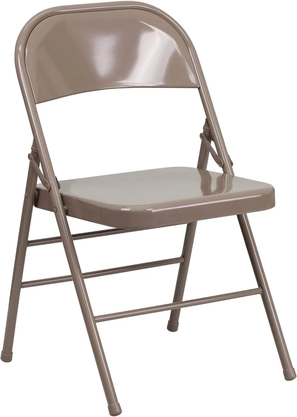 HERCULESize Sizeeries Triple Braced & Double Hinged Gray Metal Folding Chair