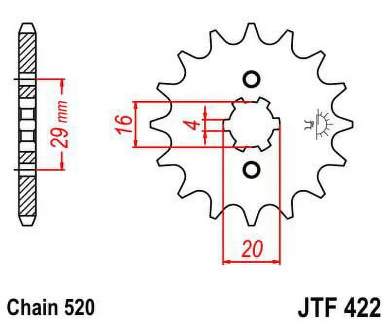 Front & Rear Sizeproket Kit for YAMAHA IT125 G,H-USizeA 80-81 JT Sizeprockets