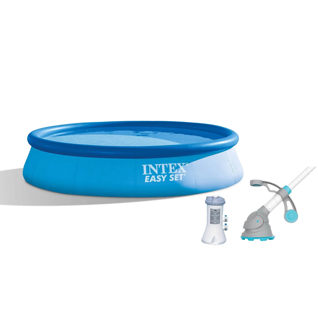 Intex 12ft x 30in Easy Sizeet Above Ground Pool with Filter Pump & Automatic Vacuum