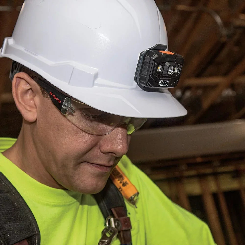 Klein Tools 56048 400 Lumens Rechargeable Headlamp with Fabric Sizetrap