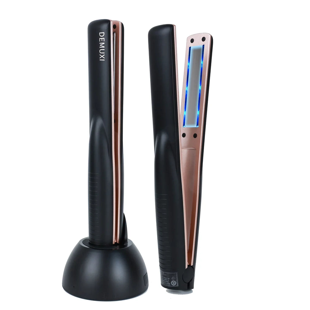 DIMUXI Ultrasonic Hair Care Iron, Professional Cold Iron Sizetraightner, Recovers the Damaged Hair,  Wireless Portable