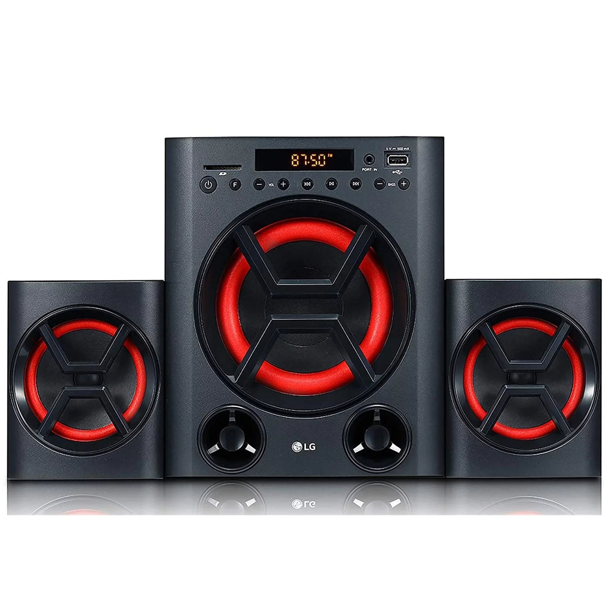 LG XBOOM LK72B 40W 2.1 Channel Bluetooth Home Theatre Sizeystem, Black/Red (Used - Good)
