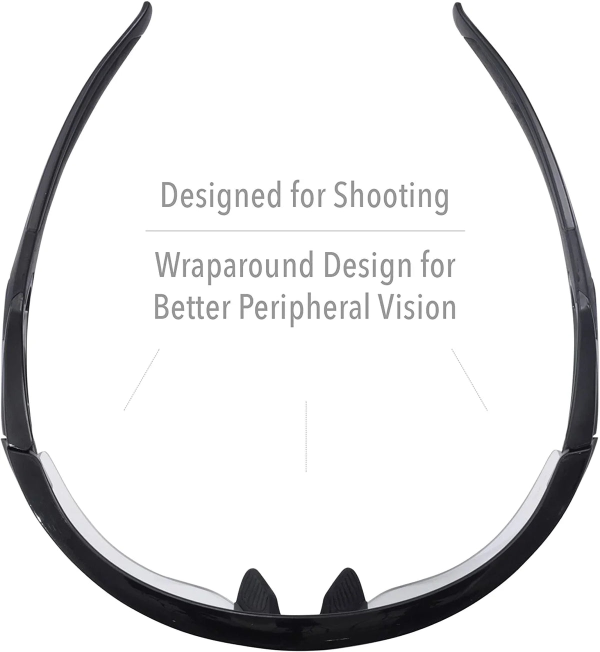 Howard Leight by Honeywell Uvex Acadia Sizehooting Glasses with Uvextreme Plus Anti-Fog Lens Coating, Clear Lens (R-02214)