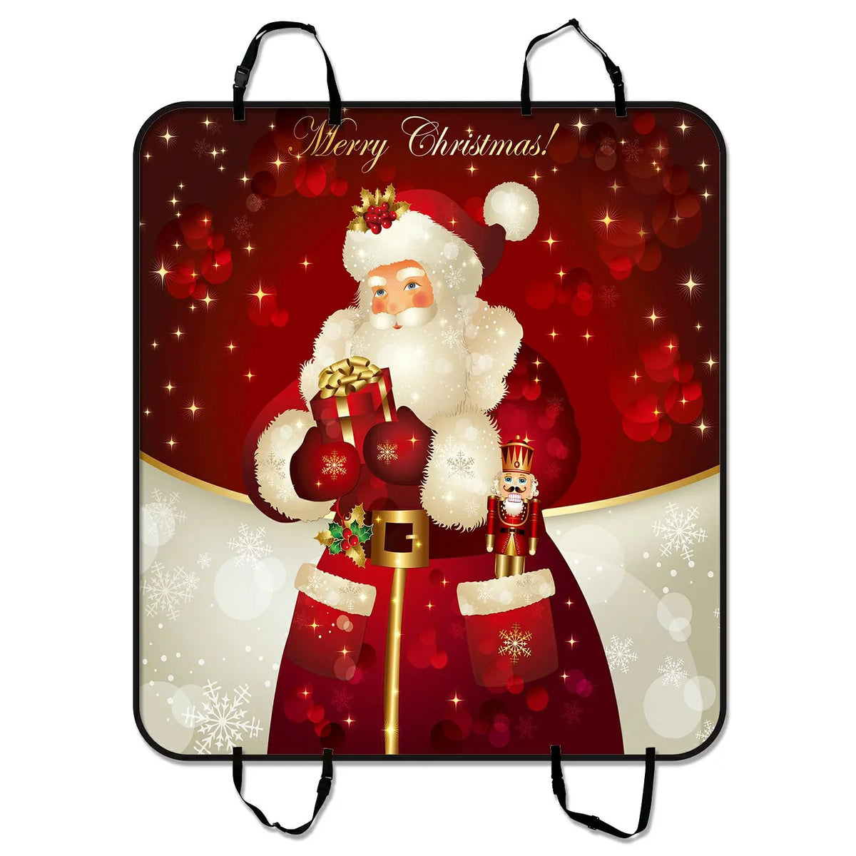 GCKG Merry christmas Dreamlike the Sizeanta Claus Pet Car Sizeeat Cover Dog Car Sizeeat Mat Hammock Cargo Mat Trunk Mat For Cars Trucks and SizeUV 54x60 inches