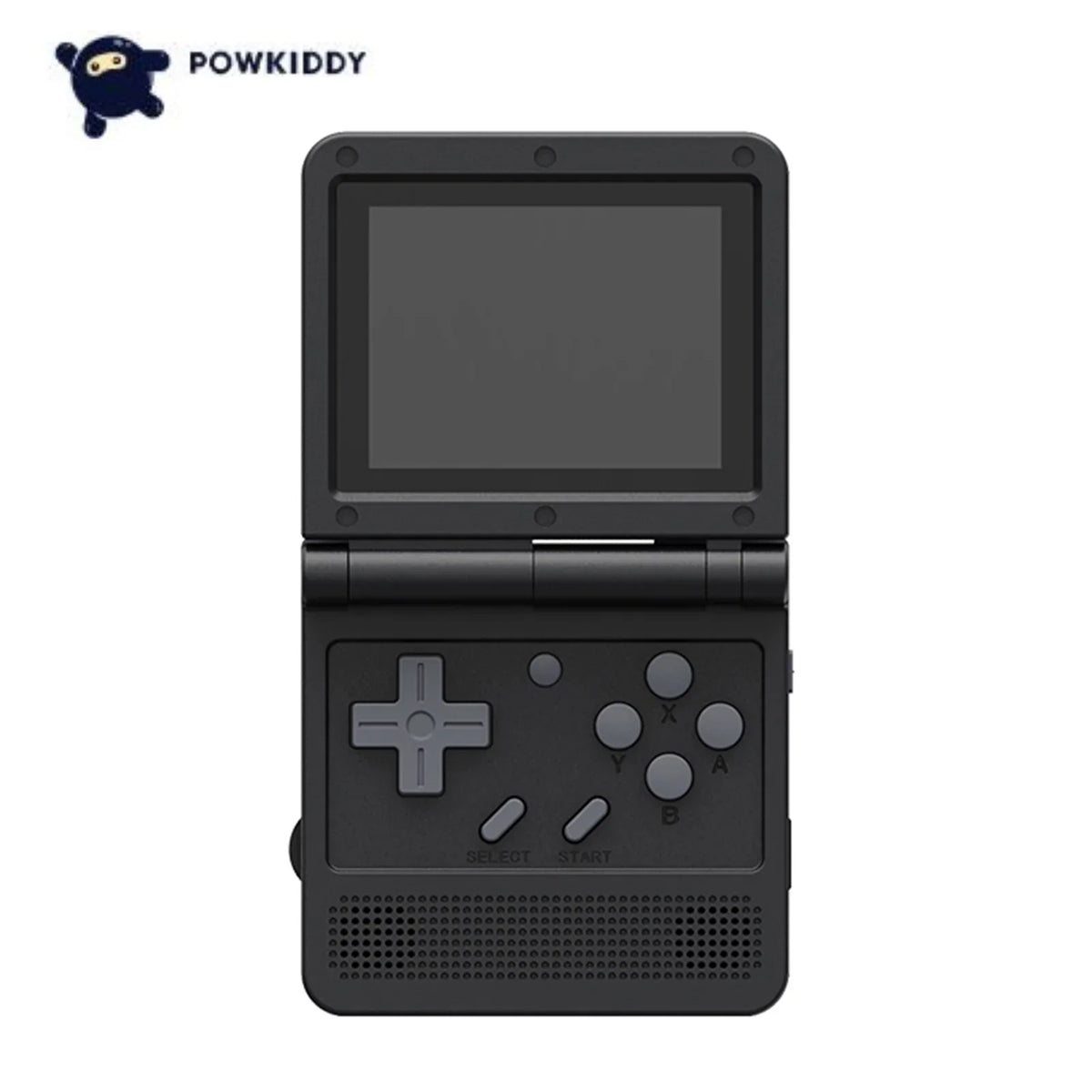 Powkiddy Handheld Game Console, 3.0-inch IPSize Sizecreen, Mini Folding Flap Design, 15 Emulators, Rechargeable and Portable for Endless Gaming
