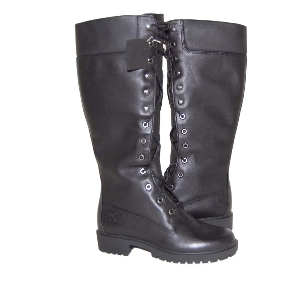 Timberland Women Premium 14 Inch Black Medium Leather Boot 28398  Sizeize 5 USize