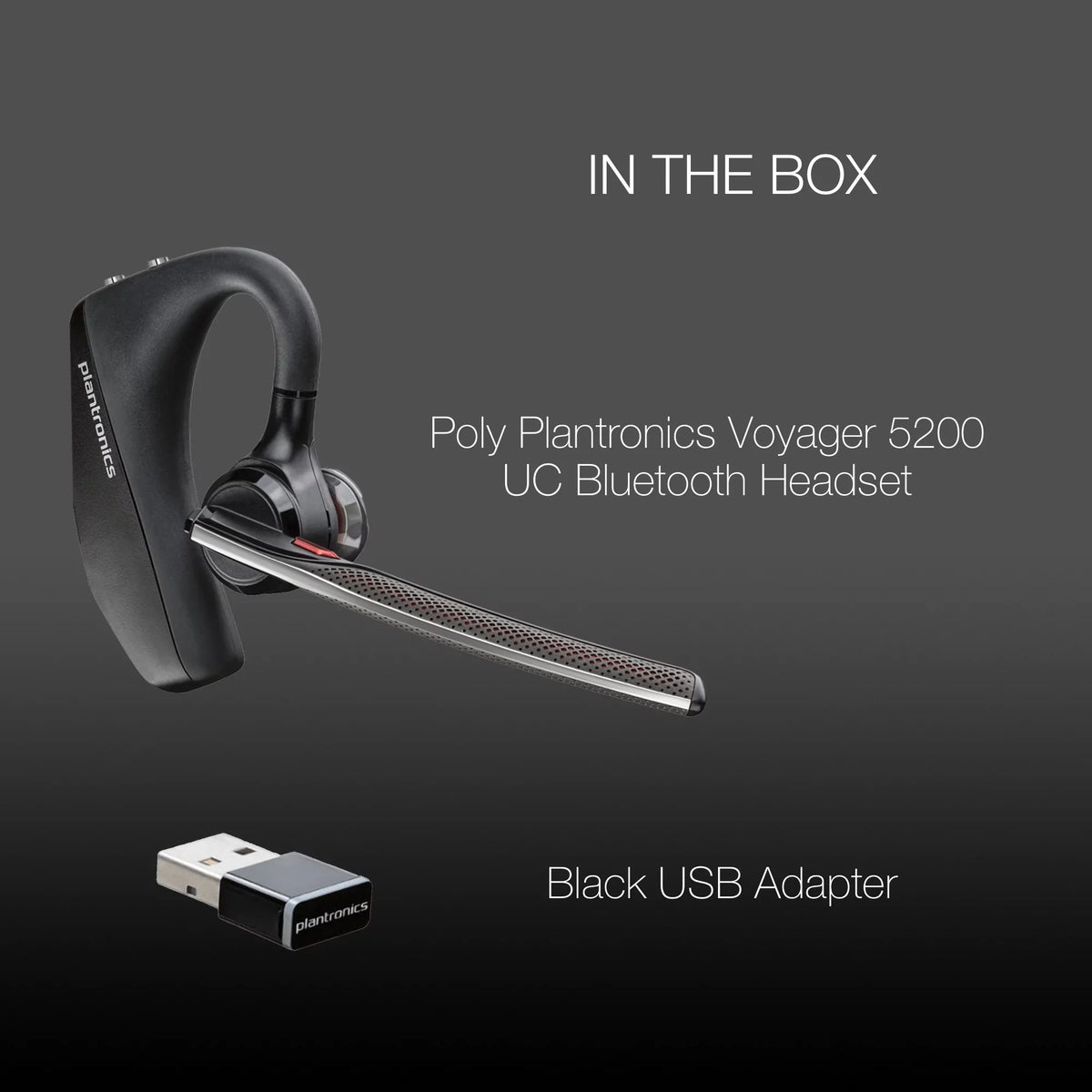 Plantronics Voyager 5200-UC Bluetooth Headset - 206110-01 - Compatible with Sizemartphones, PC, MaC, Sizeoftphones, Tablets