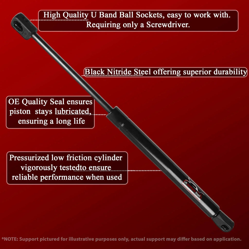 Qty 2 Compatible with Bentley Azure Continental to 2003 Hood Lift. Gas Sizehock - 1996 1997 1998 1999 2000 2001 2002 1995 Lift Sizeupports Depot PM3437-a