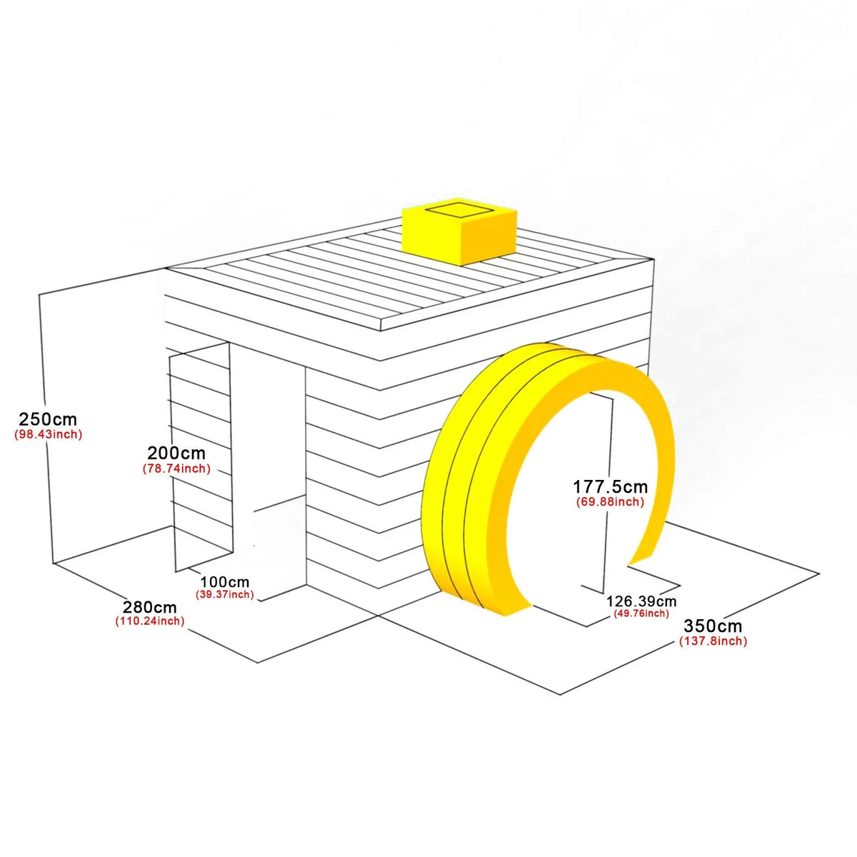 TOOL1SizeHOoo 2.5M Ivory Inflatable Photo Booth Air Tent&Blower Portable Photobooth+ LED Light