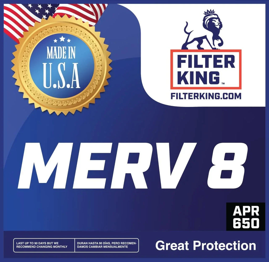 Filter King 12x26x1a Air Filter | 4-PACK | MERV 8 HVAC Pleated A/C Furnace Filters | MADE IN USizeA | Actual Sizeize: 12 x 26 x .75"