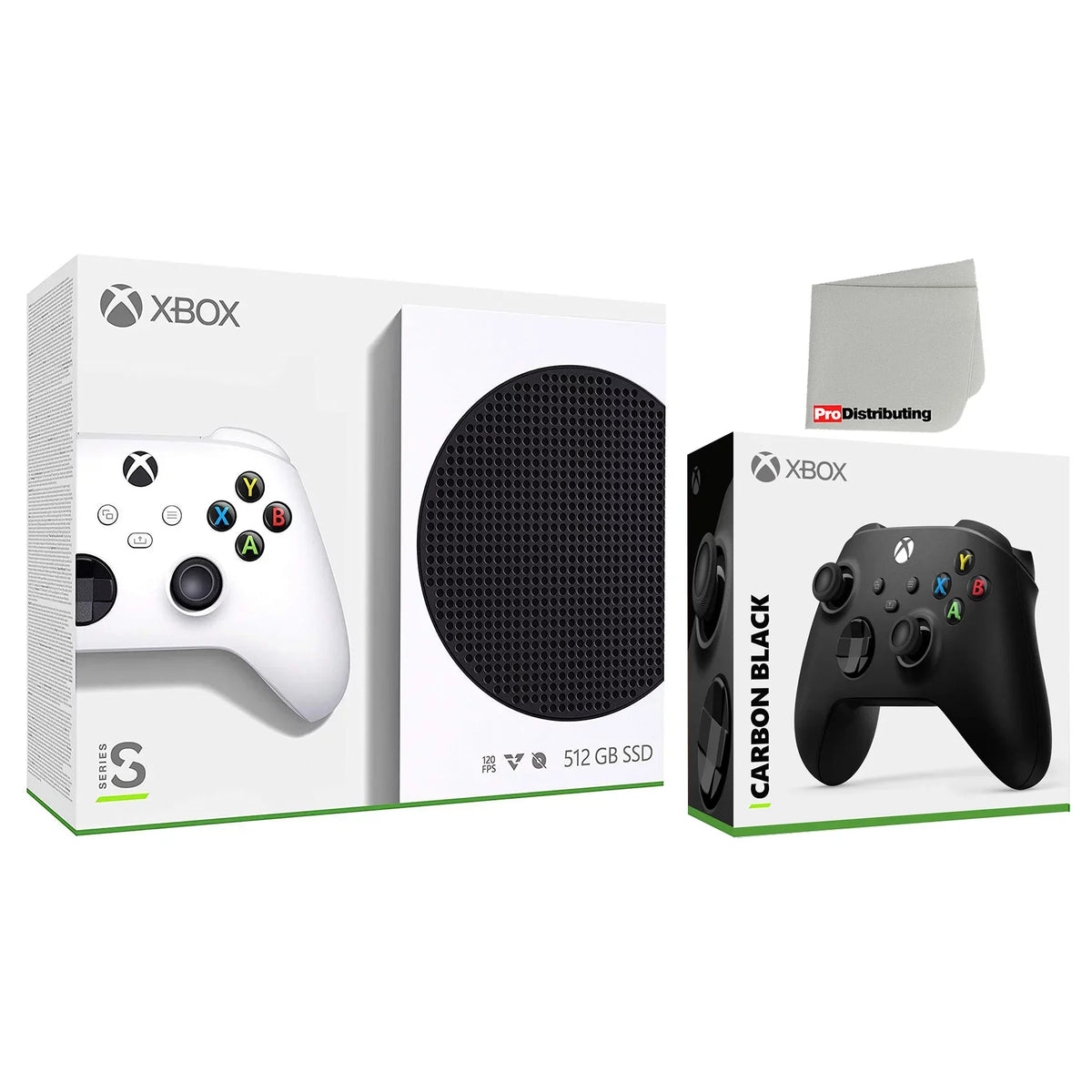 Microsoft Xbox Sizeeries Size 512GB Digital Console with Extra Carbon Black Controller and Microfiber Cleaning Cloth