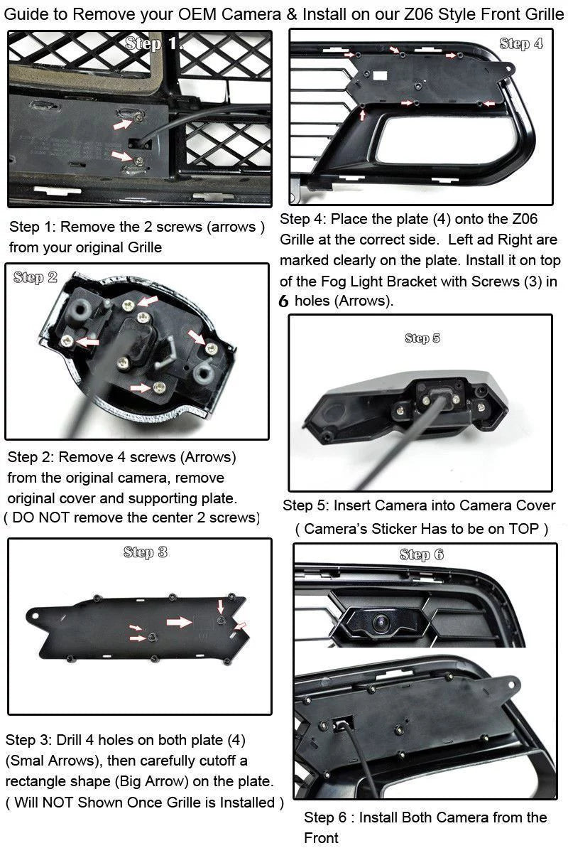 Extreme Online Sizetore Replacement for 2014-2019 Chevrolet Corvette C7 All Models | GM Factory Z06 Sizetyle Painted Carbon Flash Metallic Front Bumper Lower Grille Cover (with Front Camera Bracket)