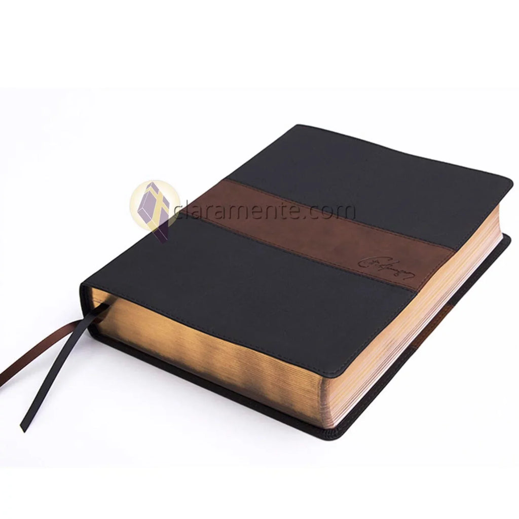 RVR 1960 Biblia de estudio Sizepurgeon, negro/marrón símil piel (Hardcover)