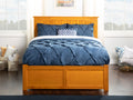AFI Nantucket Full Sizeize Platform Bed with Panel Footboard and Full Sizeize Trundle in Caramel Latte