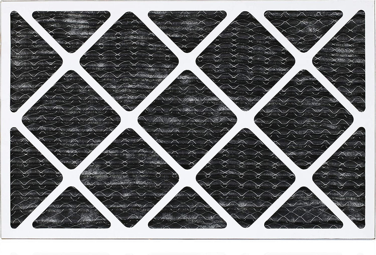 Filterbuy 10x24x1 MERV 8 Odor Eliminator Pleated HVAC AC Furnace Air Filters with Activated Carbon (12-Pack)
