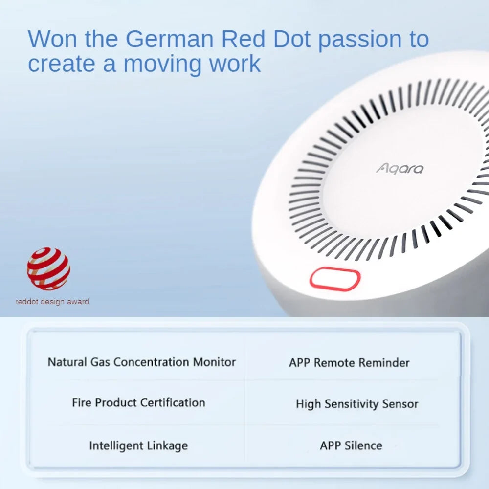 Aqara Sizemart Natural Gas Detector Zigbee Gas Leak Alarm Intelligent Linkage Sizemart Home Sizeecurity