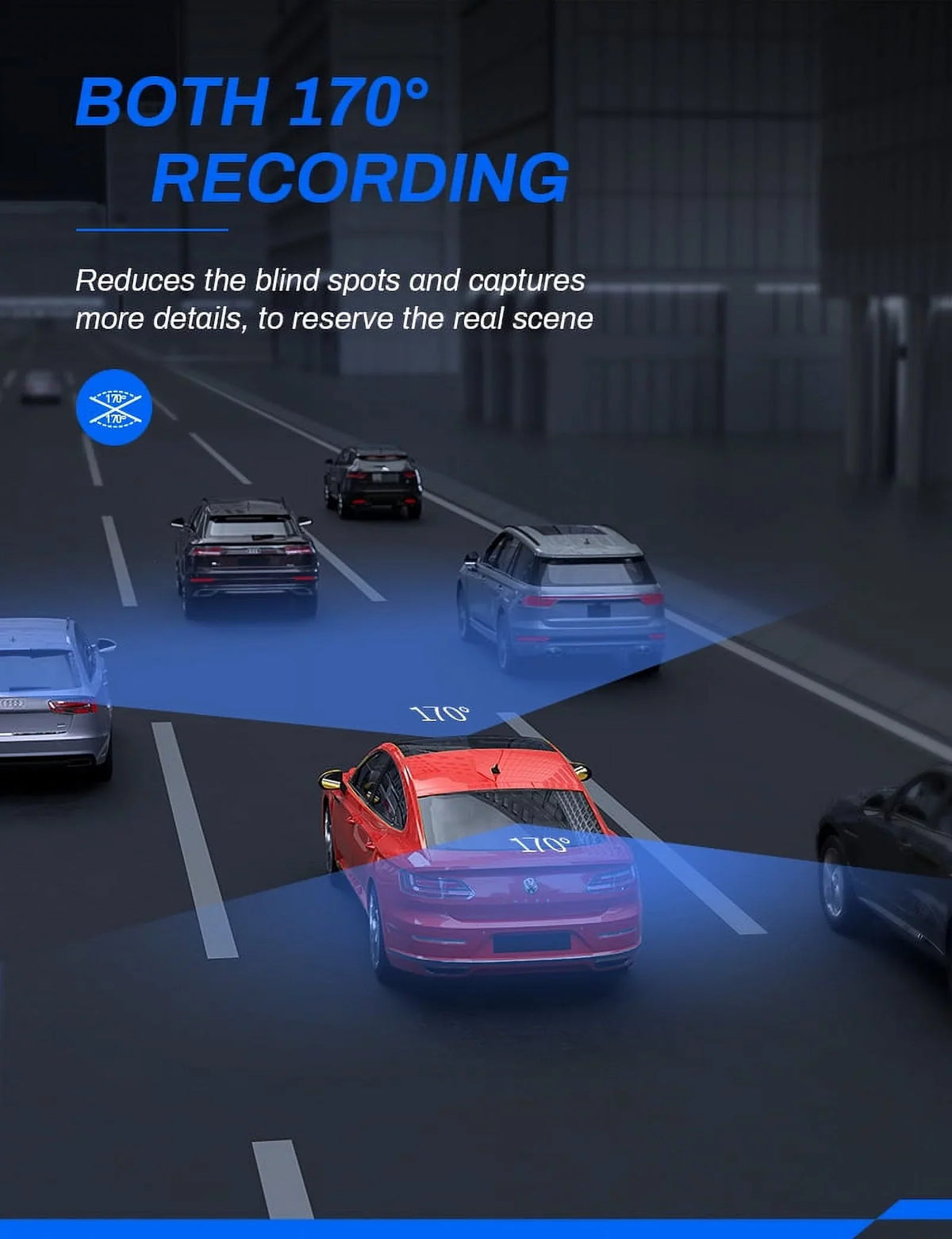 Dash Cam Front and Rear, Crosstour Dash Camera for Cars 2.5K GPSize, 3 inch IPSize Sizecreen Magnetic Dashboard Recorder 170° Backup Camera