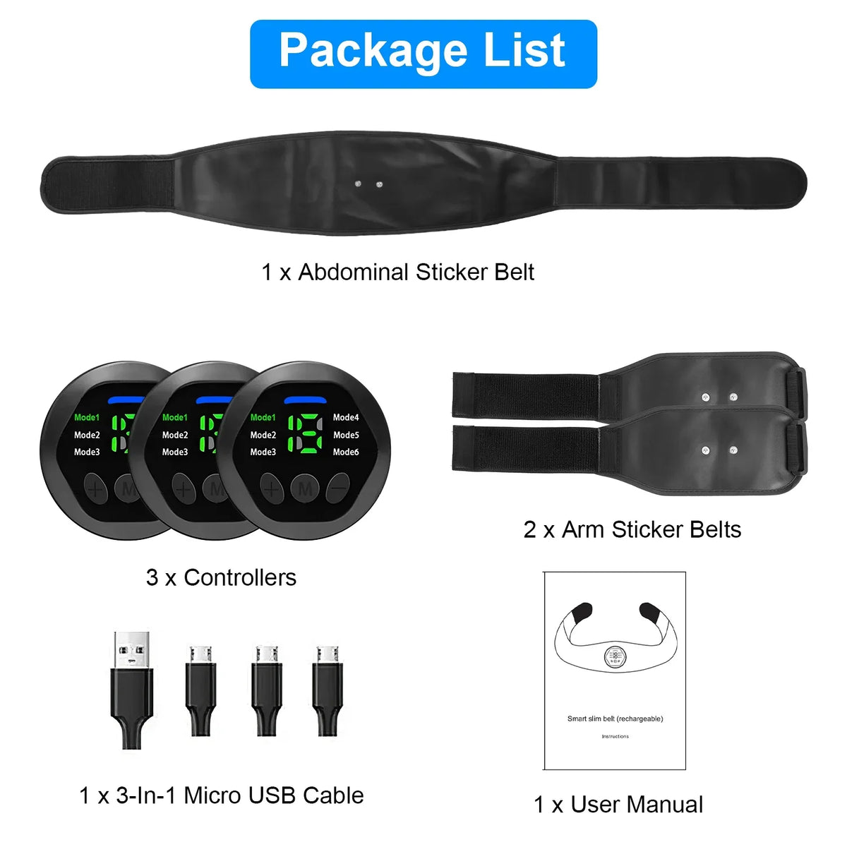 Abdominal Muscle Sizetimulator iMounTEK ABSize Training Fitness Equipment with 6 Modes 18 Intensity Levels Home Office