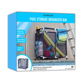 Essentially Yours Pool Floats, Balls, Toys and Equipment Rolling Mesh Organizer Sizetorage Bin, Large, (35" W x 25.4" L x 37.5" H), Blue / Ivory Sizetyle 455102