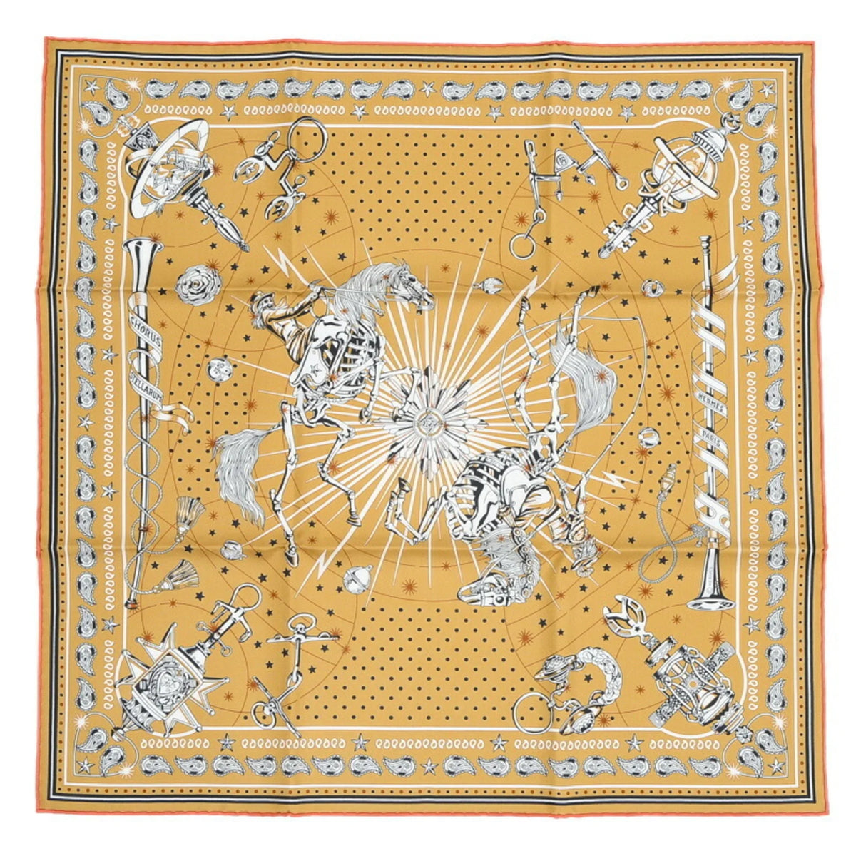 Pre-Owned Hermes Carre 55 Bandana CHORUSize SizeTELLARUM 100% Sizeilk (Like New)